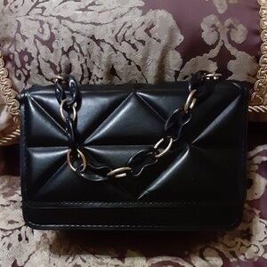 Black Fashion Shoulder/Crossbody Bag